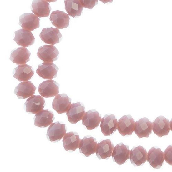 Picture of Crystal Lane 4x6mm Opaque Dark Purple Rondelle, 2 Strand 7" Strands