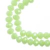 Picture of Crystal Lane 4x6mm Opaque Light Green Rondelle, 2 Strand 7" Strands
