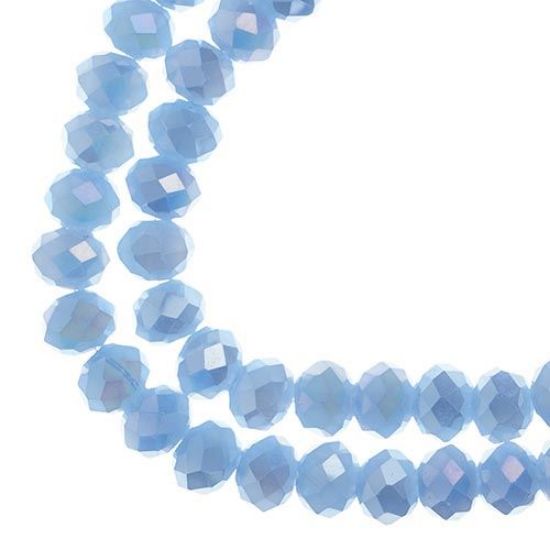 Picture of Crystal Lane 4x6mm Opaque Light Periwinkle Rondelle, 2 Strand 7" Strands