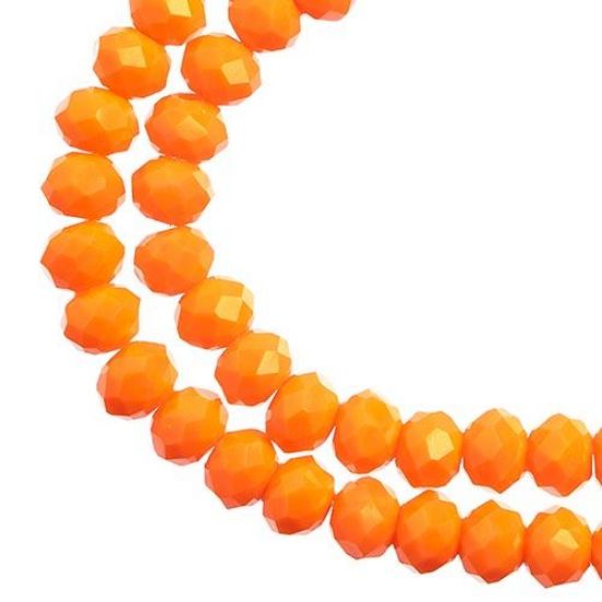 Picture of Crystal Lane 4x6mm Opaque Orange Rondelle, 2 Strand 7" Strands