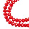 Picture of Crystal Lane 4x6mm Opaque Red Rondelle, 2 Strand 7" Strands