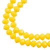 Picture of Crystal Lane 4x6mm Opaque Yellow Rondelle, 2 Strand 7" Strands