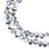 Picture of Crystal Lane 4x6mm Transparent Half Silver Iris Rondelle, 2 Strand 7" Strands