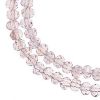Picture of Crystal Lane 4x6mm Transparent Pink Aurora Borealis Rondelle, 2 Strand 7" Strands