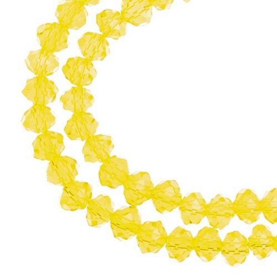 Picture of Crystal Lane 4x6mm Transparent Yellow Rondelle, 2 Strand 7" Strands