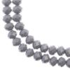 Picture of Crystal Lane 8x10mm Opaque Grey Rondelle, 2 Strand 7" Strands