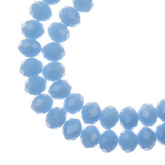 Picture of Crystal Lane 8x10mm Opaque Light Periwinkle Rondelle, 2 Strand 7" Strands