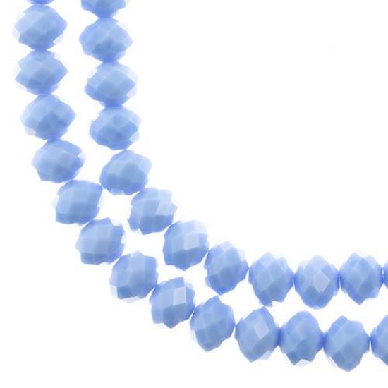 Picture of Crystal Lane 8x10mm Opaque Periwinkle Rondelle, 2 Strand 7" Strands
