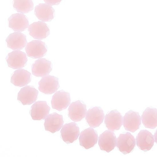 Picture of Crystal Lane 8x10mm Opaque Pink Rondelle, 2 Strand 7" Strands