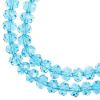 Picture of Crystal Lane 8x10mm Transparent Blue Aurora Borealis Rondelle, 2 Strand 7" Strands