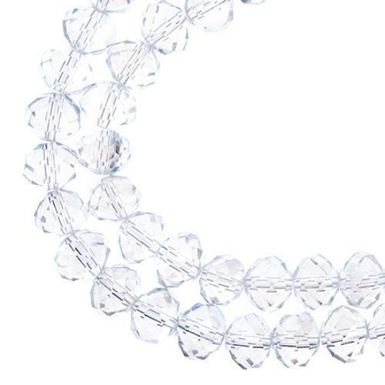 Picture of Crystal Lane 8x10mm Transparent Crystal Aurora Borealis Rondelle, 2 Strand 7" Strands