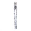 Picture of Crystal Lane 8x10mm Transparent Half Silver Iris Rondelle, 2 Strand 7" Strands