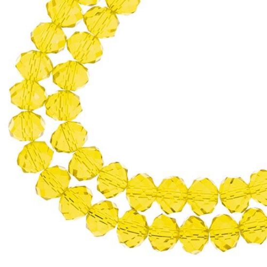 Picture of Crystal Lane 8x10mm Transparent Yellow Rondelle, 2 Strand 7" Strands