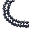 Picture of Crystal Lane 4x6mm Opaque Black Rondelle, 2 Strand 7" Strands
