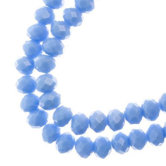 Picture of Crystal Lane 4x6mm Opaque Periwinkle Rondelle, 2 Strand 7" Strands