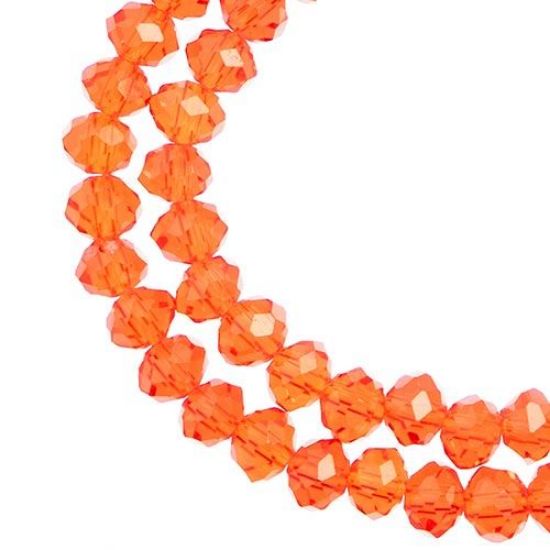 Picture of Crystal Lane 4x6mm Transparent Red Rondelle, 2 Strand 7" Strands