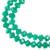 Picture of Crystal Lane 8x10mm Transparent Dark Green Aurora Borealis Rondelle, 2 Strand 7" Strands