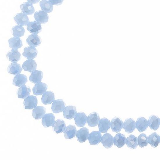 Picture of Crystal Lane 3x4mm Opaque Light Periwinkle Rondelle, 2 Strand 7" Strands