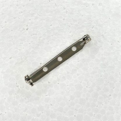 Picture of Nickel Plated Pin Backs full length 1.5 Inch, pin width .036"<br />10 Pin Backs