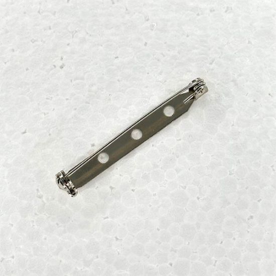 Picture of Nickel Plated Pin Backs full length 1.5 Inch, pin width .036"<br />10 Pin Backs