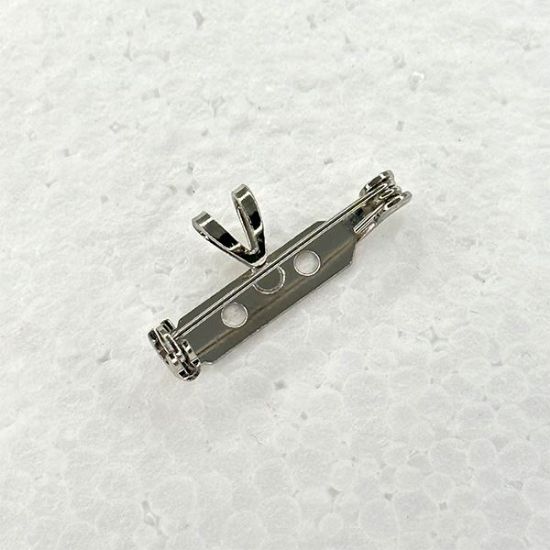 Picture of Nickel Silver Pin Backs With Bail 1"<br />10 Pin Backs