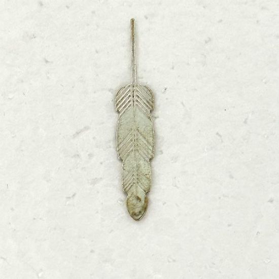 Picture of Sterling Silver Straight Die Struck Feather Large