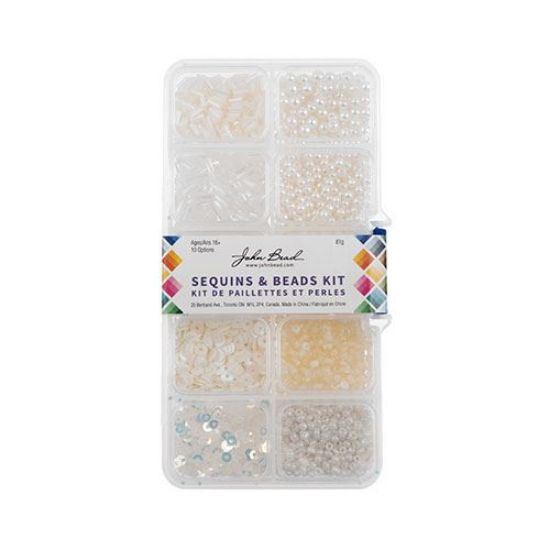 Picture of Sequins & Beads Kit , Beige, 10 Types.