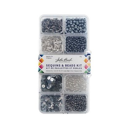 Picture of Sequins & Beads Kit , Silver, 10 Types.