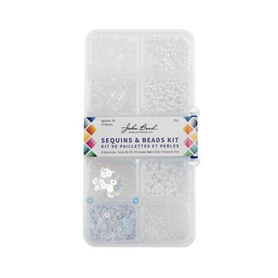 Picture of Sequins & Beads Kit , White, 10 Types.