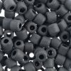 Picture of Czech Glass Rola Beads, Opaque Matte Black, 6mm