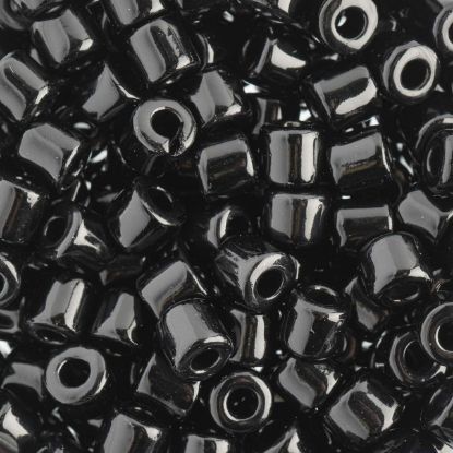 Picture of Czech Glass Rola Beads, Opaque Black, 6mm