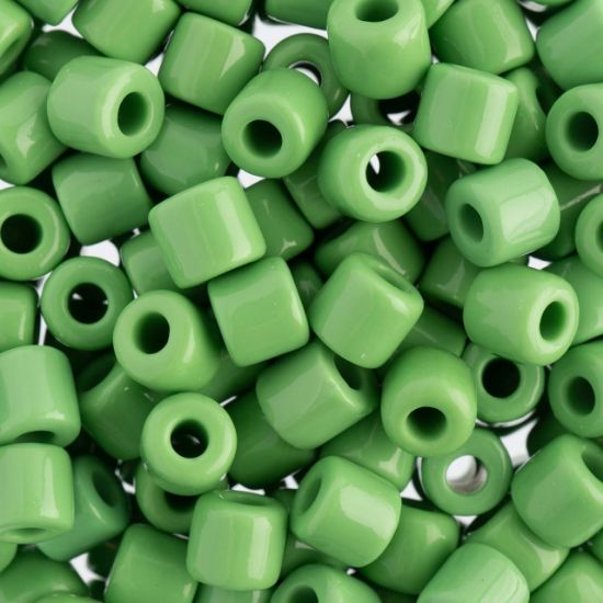 Picture of Czech Glass Rola Beads, Opaque Dark Light Green, 6mm