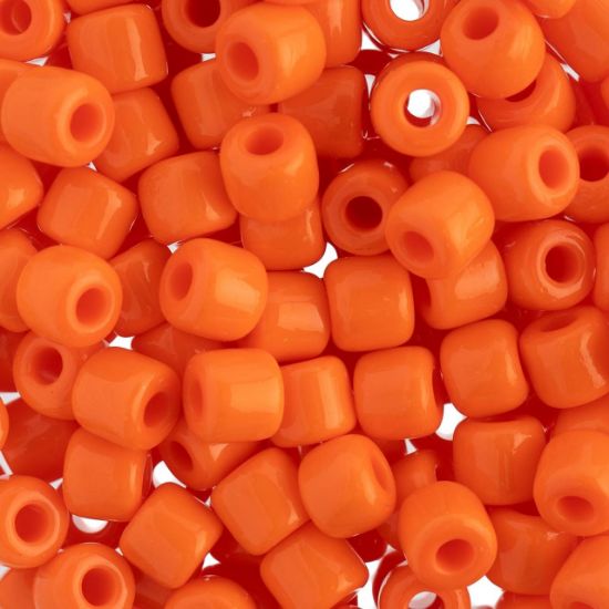 Picture of Czech Glass Rola Beads, Opaque Orange, 6mm