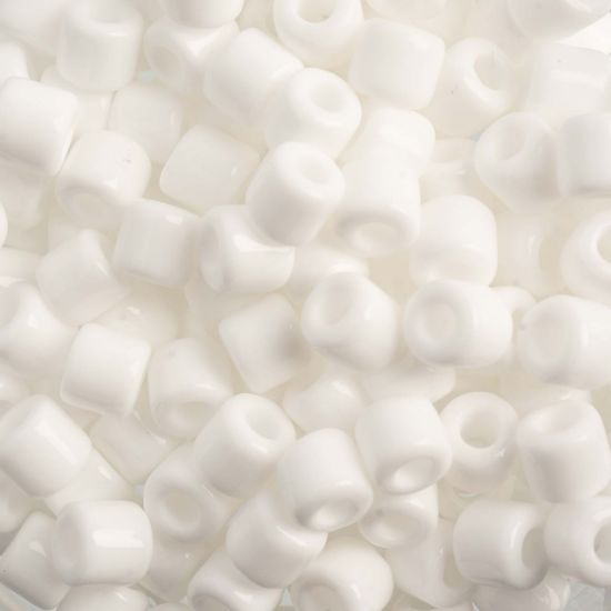 Picture of Czech Glass Rola Beads, Opaque White, 6mm