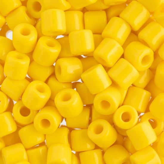 Picture of Czech Glass Rola Beads, Opaque Yellow, 6mm