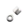 Picture of Czech Glass Rola Beads, Opaque Metallic Silver, 6mm