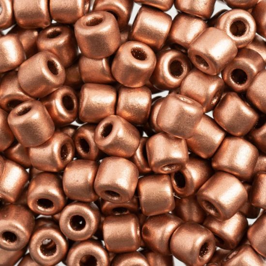 Picture of Czech Glass Rola Beads, Opaque Metallic Copper, 6mm