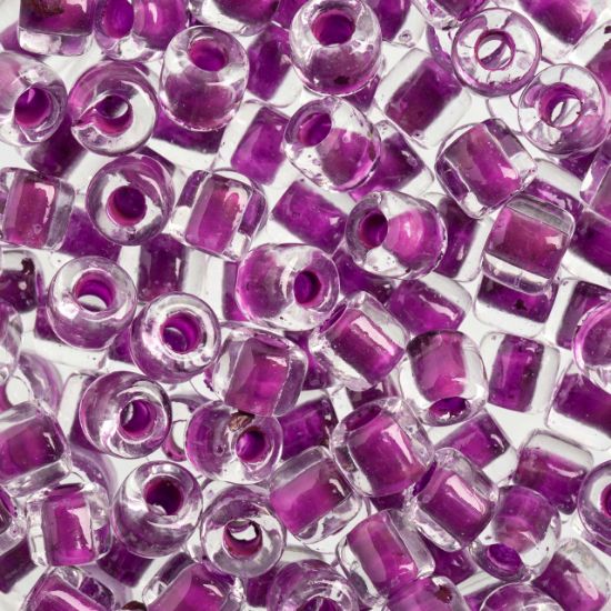 Picture of Czech Glass Rola Beads, Transparent Crystal Neon Purple, 6mm