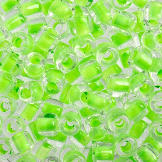 Picture of Czech Glass Rola Beads, Transparent Crystal Neon Green, 6mm