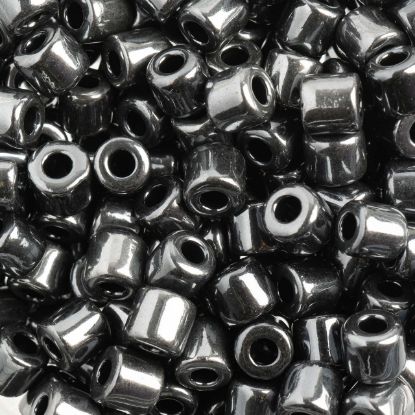 Picture of Czech Glass Rola Beads, Opaque Hematite, 6mm