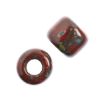 Picture of Czech Glass Rola Beads, Opaque Travertine on Red, 6mm