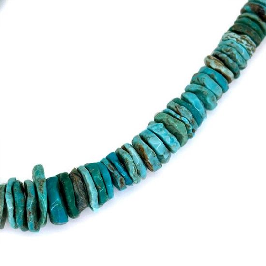 Picture of Royal Beauty Stabilized Turquoise Graduated Discs, 6-15mm, 16" Strand.