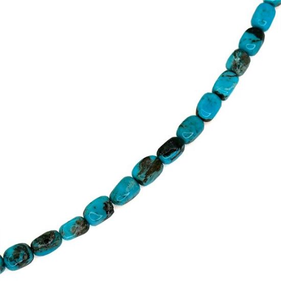 Picture of Royal Beauty Stabilized Blue Turquoise Nugget, 8mm, 16" Strand