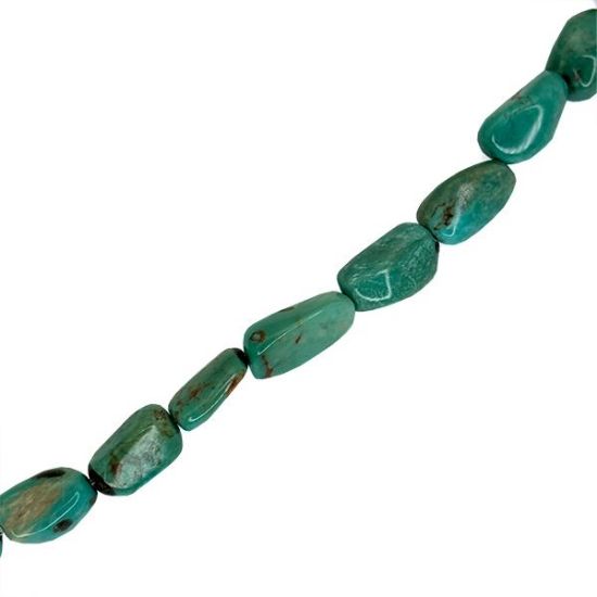 Picture of Royal Beauty Stabilized Green Turquoise Nugget, 10mm, 16" Strand
