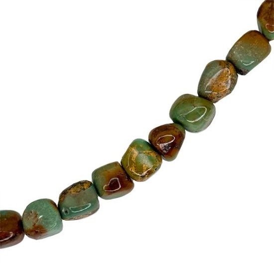 Picture of Royal Beauty Stabilized Green/Blue Turquoise Nugget, 10mm, 16" Strand