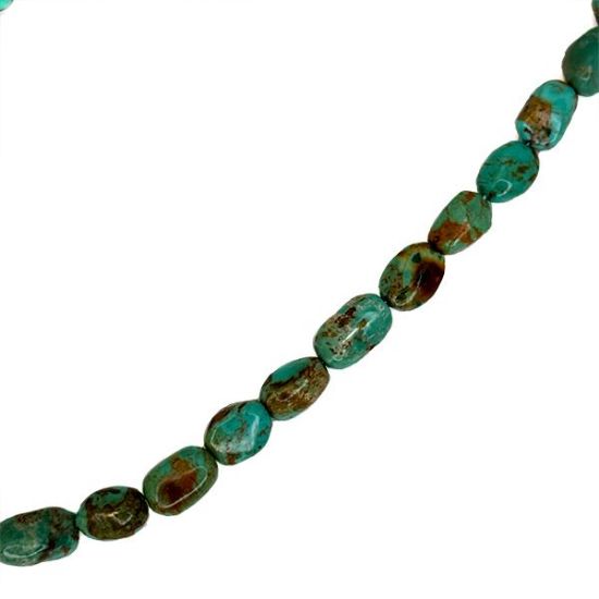 Picture of Royal Beauty Stabilized Green Turquoise Nugget, 11mm, 16" Strand