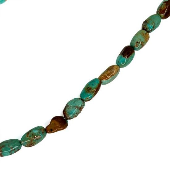 Picture of Royal Beauty Stabilized Green Turquoise Nugget, 12mm, 16" Strand