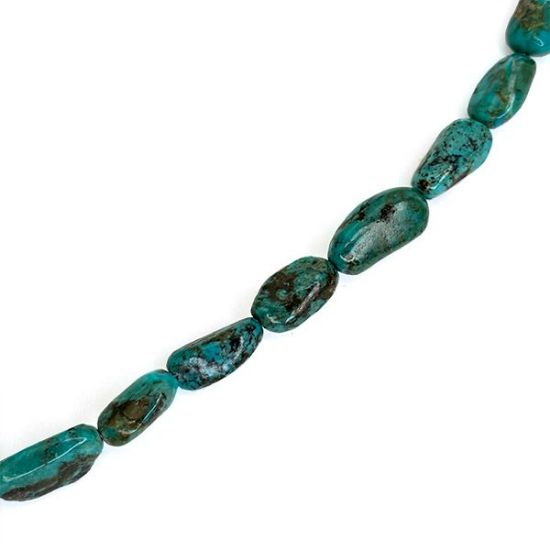Picture of Royal Beauty Stabilized Green Turquoise Nugget, 15mm, 16" Strand