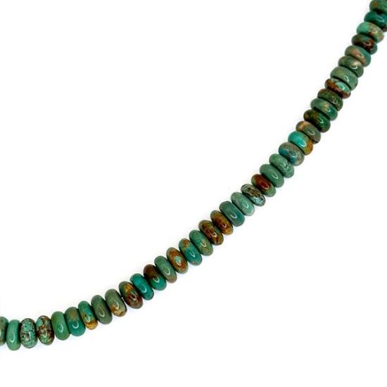 Picture of Royal Beauty Turquoise Rondelle 7mm, 16" Bead Strand