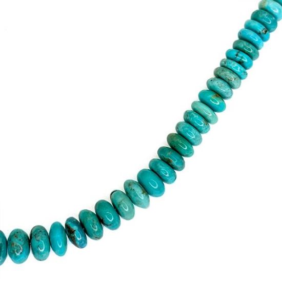 Picture of Royal Beauty Turquoise Graduated Rondelle 6-11mm, 16" Bead Strand
